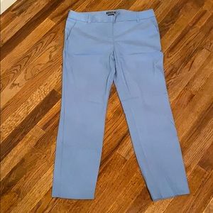 Express columnist pant light blue mid rise